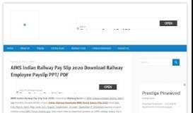 
							         AIMS Indian Railway Pay Slip 2019 Download Railway Employee ...								  
							    