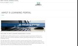 
							         AIMST E-LEARNING PORTAL								  
							    