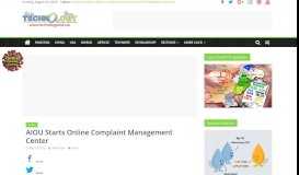 
							         AIOU starts Online Complaint Management Center for convenience of ...								  
							    