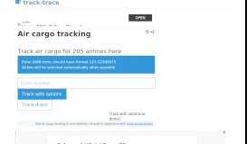 
							         Air cargo tracking - track-trace								  
							    