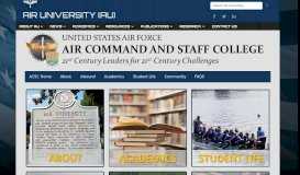 
							         Air Command and Staff College - Air University								  
							    
