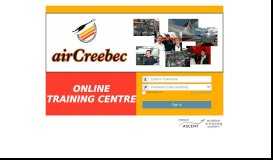 
							         Air Creebec - Online Training Centre Log-In Page - Aerostudies								  
							    
