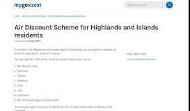 
							         Air Discount Scheme for Highlands and Islands residents ...								  
							    