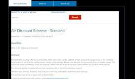 
							         Air Discount Scheme - Scotland								  
							    