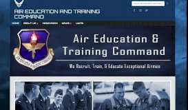 
							         Air Education and Training Command > Home								  
							    