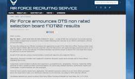 
							         Air Force announces OTS non rated selection board 17OT02 results ...								  
							    