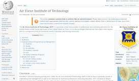 
							         Air Force Institute of Technology - Wikipedia								  
							    