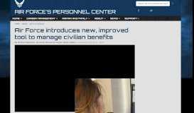 
							         Air Force introduces new, improved tool to manage civilian ...								  
							    