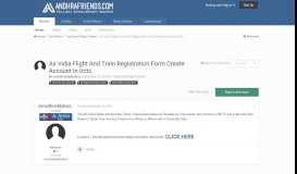 
							         Air India Flight And Train Registration Form Create Account In ...								  
							    