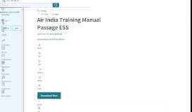 
							         Air India Training Manual Passage ESS | Software (130 views) - Scribd								  
							    