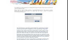 
							         Air IndiaExpress - Log In - booksecure								  
							    
