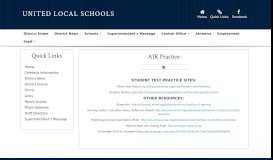 
							         AIR Practice - United Local Schools								  
							    