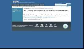 
							         Air Quality Management (AQM) Portal | Air & Radiation | US EPA								  
							    