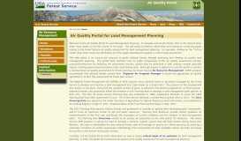 
							         Air Quality Portal for Land Management Planning								  
							    