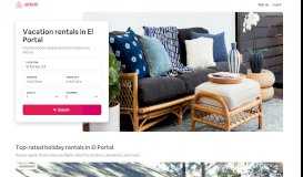 
							         Airbnb® | El Portal - Holiday Rentals & Places to Stay - California ...								  
							    
