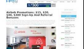 
							         Airbnb Promotions: $15, $30, $40, $300 Sign-Up And Referral ...								  
							    