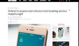 
							         Airbnb to acquire last-minute hotel booking service HotelTonight - The ...								  
							    