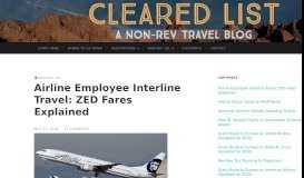 
							         Airline Employee Interline Travel: ZED Fares Explained ...								  
							    