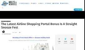 
							         Airline Shopping Portal Bonuses, Earn up to 3,000 Miles - Miles to ...								  
							    