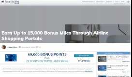 
							         Airline Shopping Portal Bonuses - July & August 2018 - AwardWallet								  
							    