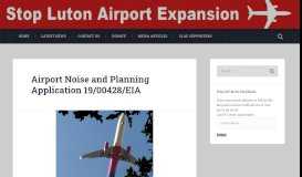 
							         Airport Noise and Planning Application 19/00428/EIA – Stop Luton ...								  
							    