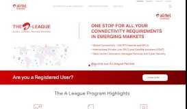 
							         Airtel Global Channel Partner Program- The A League								  
							    