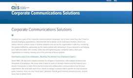
							         AIS - Intranets & Corporate Communications Solutions								  
							    