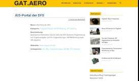 
							         AIS-Portal der DFS - GAT.aero - Portal für Allgemeine Luftfahrt und ...								  
							    