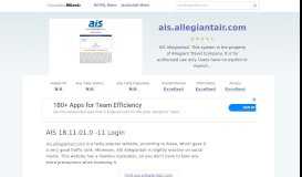 
							         Ais.allegiantair.com website. AIS 18.11.01.0 -11 Login.								  
							    