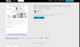 
							         AJAYI CROWTHER UNIVERSITY, OYO - ACU Web Portal - Yumpu								  
							    