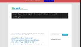 
							         Ajayi Crowther University Undergraduate Admission Form - 2019/20 ...								  
							    