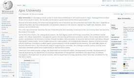 
							         Ajou University - Wikipedia								  
							    
