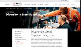 
							         AK Steel's Diversified Supplier Program | Steel Suppliers								  
							    