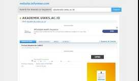 
							         akademik.uwks.ac.id at WI. Portal Akademik UWKS - Website Informer								  
							    
