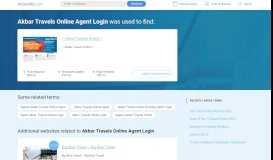 
							         Akbar Travels Online Agent Login at top.accessify.com								  
							    