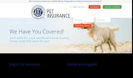 
							         AKC Pet Insurance | Health Insurance for Dogs and Cats								  
							    