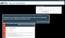 
							         AKKA italian web portal - logon								  
							    