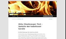 
							         Akku Staubsauger Test - Vorteile der kabellosen ... - steinkohle-portal.de								  
							    