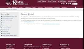 
							         AKS Lytham > Community > Parent Portal								  
							    