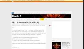 
							         Akt 1 Nemesis: Diablo 3 - Spieletipps								  
							    