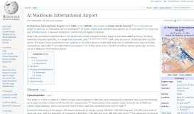 
							         Al Maktoum International Airport - Wikipedia								  
							    