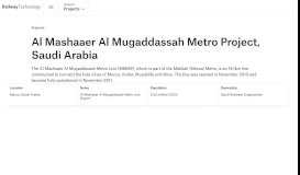 
							         Al Mashaaer Al Mugaddassah Metro Project, Saudi Arabia ...								  
							    