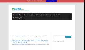 
							         Al-Qalam University Post UTME Form is Out - 2018/2019 [Apply Here]								  
							    