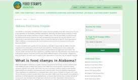 
							         Alabama Food Stamp Program - Supplemental Nutrition Assistance								  
							    
