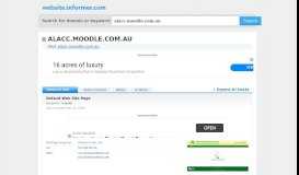 
							         alacc.moodle.com.au at WI. ALACC Learning Portal: Log in to ...								  
							    
