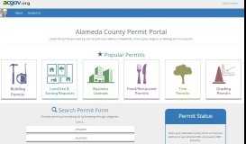 
							         Alameda County Permit Portal								  
							    
