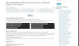 
							         Alamo Broadband Bill Pay, Online Login, Customer Support Information								  
							    