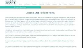
							         Alamo ENT Patient Portal | Alamo ENT Associates								  
							    