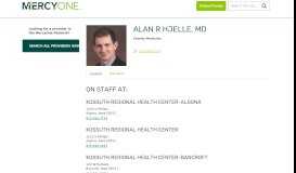 
							         Alan Hjelle, MD - Regional Health Services of Howard County								  
							    