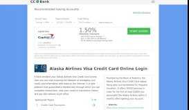 
							         Alaska Airlines Visa Credit Card Online Login - CC Bank								  
							    
